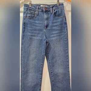 Justfab Dark Blue Skinny Jeans Size 24 High Waist Stretch Denim